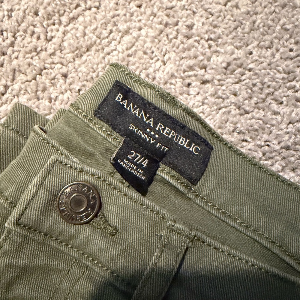 Banana Republic Sage Green Skinny Pants